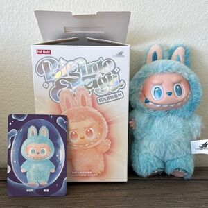 🩵 Pop Mart 🩵 Big Into Energy Labubu HOPE in Blue with Box and Card